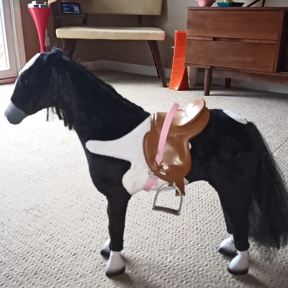 Palomino Riding Poseable Horse & Saddle Fit American girl My Life & 18" Dolls - Picture 5 of 7